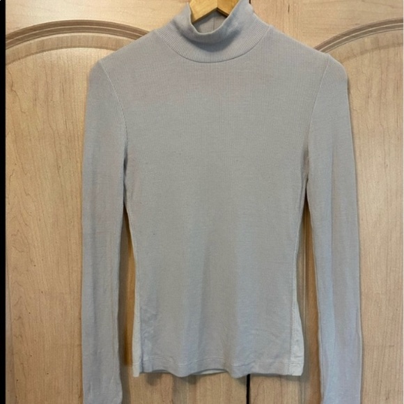 T by Alexander Wang Tops - Alexanderwang.t Sheer Rib Long Sleeve Turtleneck.